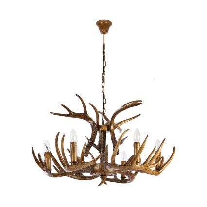 Brilagi - DEER Chain Chandelier 6xE14/10W/230V Ø 80 cm antlers