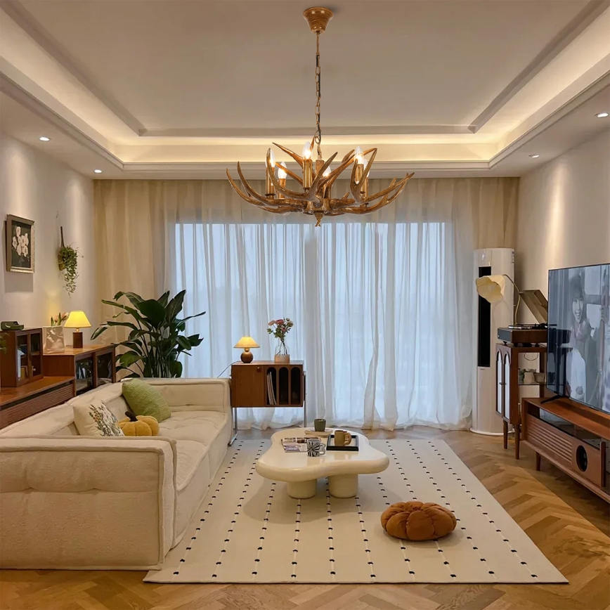 Brilagi - DEER Chain-Hung Chandelier 6xE14/10W/230V Ø 70 cm, Antler-style