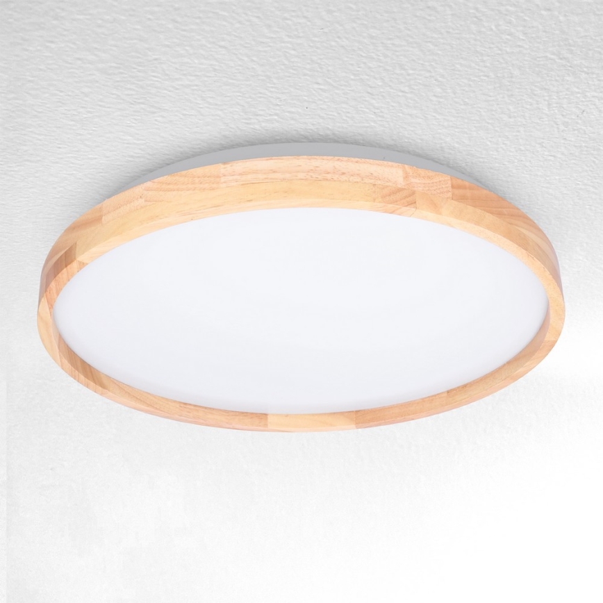 Brilagi - ALSON LED Dimmable Ceiling Light LED/48W/230V 3000-6500K Oak dia. 39.5 cm + remote control
