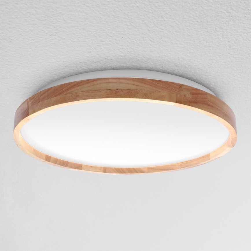 Brilagi - ALSON LED Dimmable Ceiling Light LED/48W/230V 3000-6500K Oak dia. 39.5 cm + remote control