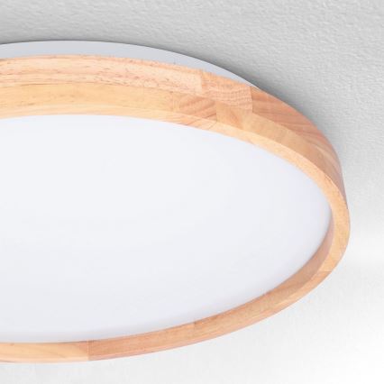 Brilagi - ALSON LED Dimmable Ceiling Light LED/48W/230V 3000-6500K Oak dia. 39.5 cm + remote control