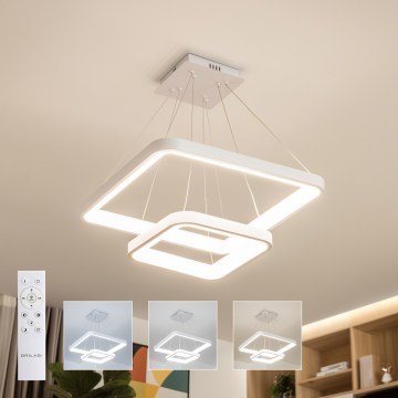 Brilagi - Dimmable Cable Pendant Light FALCON SLIM LED/78W/230V 3000-6500K 50x50 cm white + remote control