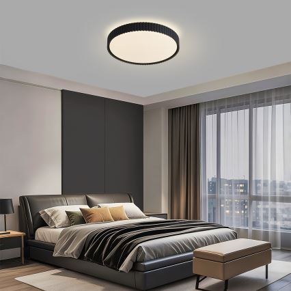 Brilagi - CORVO LED Dimmable Ceiling Fixture LED/54W/230V 3000-6000K Black Ø 40 cm + Remote Control