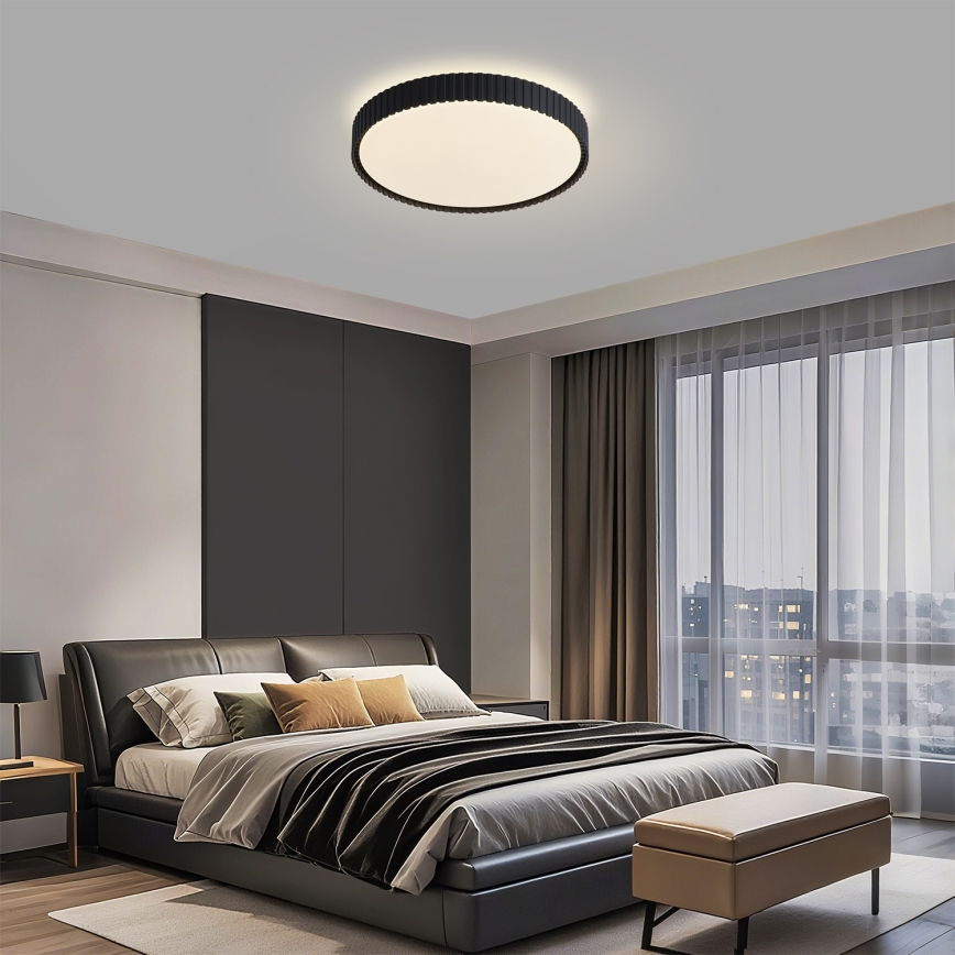 Brilagi - CORVO LED Dimmable Ceiling Fixture LED/54W/230V 3000-6000K Black Ø 40 cm + Remote Control