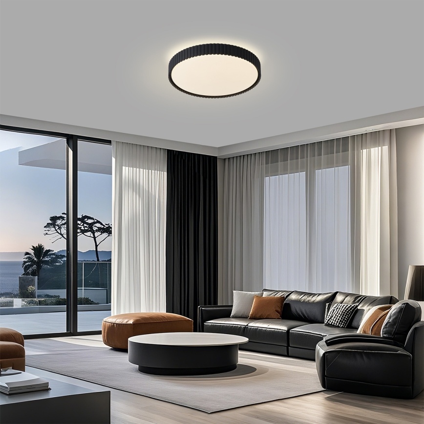 Brilagi - CORVO LED Dimmable Ceiling Fixture LED/54W/230V 3000-6000K Black Ø 40 cm + Remote Control