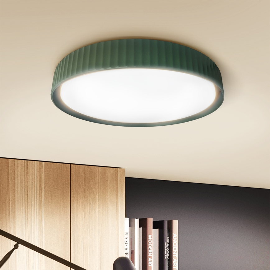 Brilagi - LUCIA LED dimmable ceiling light LED/60W/230V 3000-6500K Ø 59 cm green + remote control