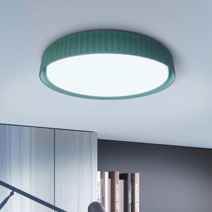 Brilagi - LUCIA LED dimmable ceiling light LED/60W/230V 3000-6500K Ø 59 cm green + remote control