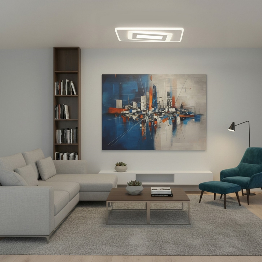 BRILAGI - Dimmable LED ceiling light MODERN LED/51W/230V 3000-6000K 20x40 cm + remote control