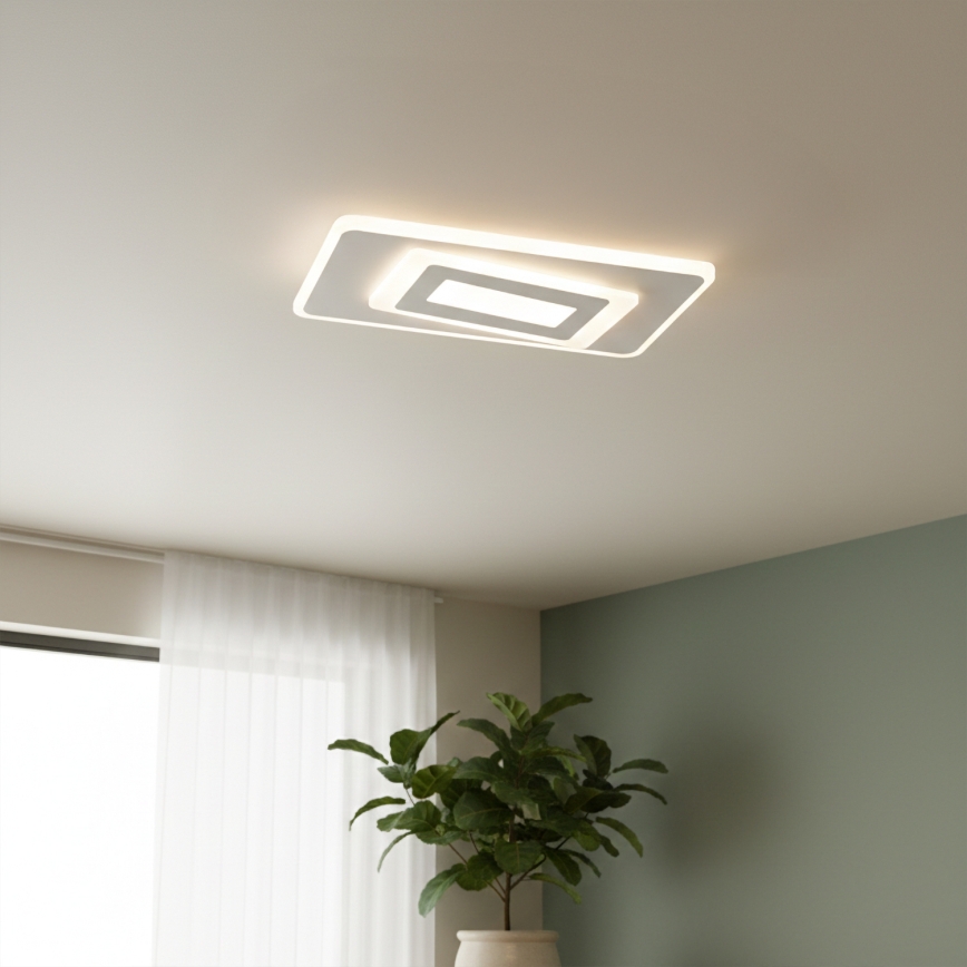 BRILAGI - Dimmable LED ceiling light MODERN LED/51W/230V 3000-6000K 20x40 cm + remote control