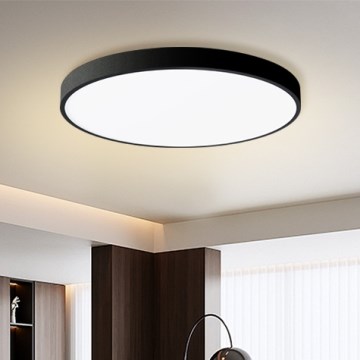 Brilagi - Dimmable Ceiling Light POOL SMART LED/100W/230V 3000-6000K 80 cm Wi-Fi Tuya Black + Remote Control