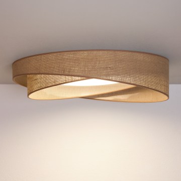 BRILAGI - Dimmable ceiling light VELVET TWIST LED/36W/230V 3000-6000K Ø 65 cm Wi-Fi Tuya Beacon beige + remote control