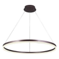 Brilagi - Dimmable CIRCLE LED Pendant Light on Cable, 55W/230V, 3000–6500K, Ø 80 cm, Brown + Remote Control