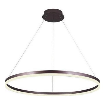 Brilagi - Dimmable CIRCLE LED Pendant Light on Cable, 55W/230V, 3000–6500K, Ø 80 cm, Brown + Remote Control