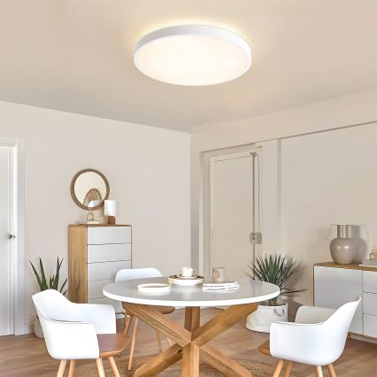 Brilagi - LED Dimmable ceiling light GLASS POOL DOUBLE LED/60W/230V 3000-6000K 50 cm white + remote control