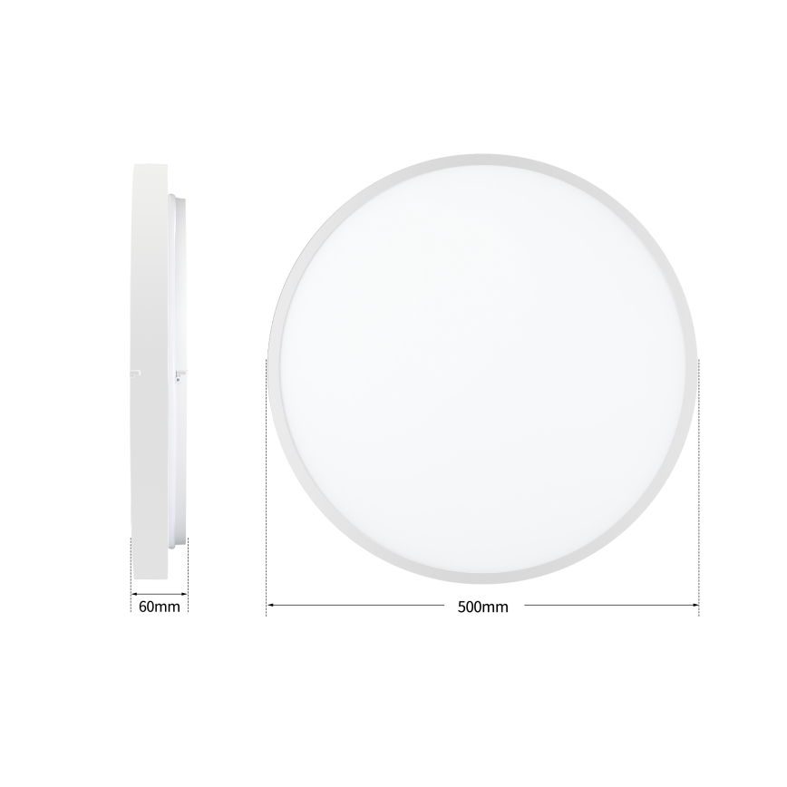 Brilagi - LED Dimmable ceiling light GLASS POOL DOUBLE LED/60W/230V 3000-6000K 50 cm white + remote control