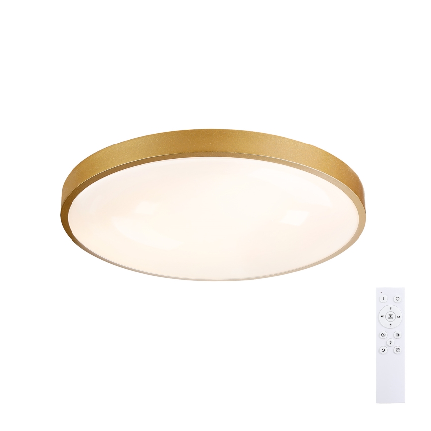 Brilagi - Dimmable LED Ceiling Light GLASS POOL DOUBLE LED/60W/230V 3000-6000K 50 cm Gold + Remote Control