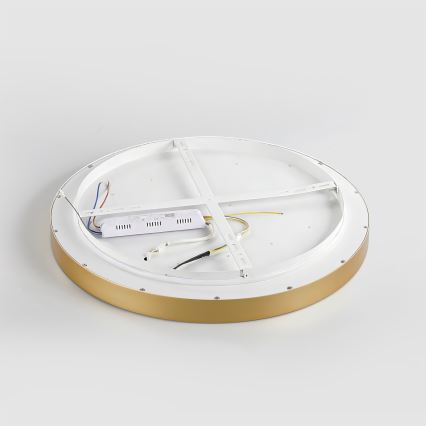 Brilagi - Dimmable LED Ceiling Light GLASS POOL DOUBLE LED/60W/230V 3000-6000K 50 cm Gold + Remote Control