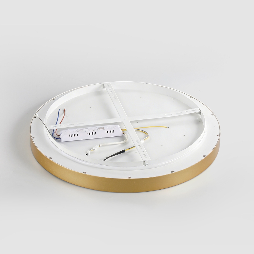 Brilagi - Dimmable LED Ceiling Light GLASS POOL DOUBLE LED/60W/230V 3000-6000K 50 cm Gold + Remote Control