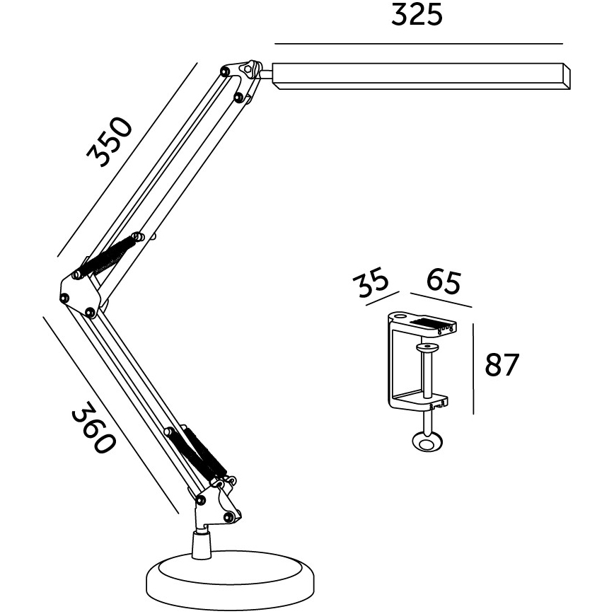 Brilagi - Dimmable LED 2-in-1 USB VARIO Desk Lamp LED/14W/5V 3000-6000K Black
