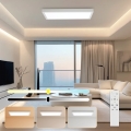 Brilagi - Dimmable LED Bathroom Ceiling Light FRAME SMART LED/30W/230V 30x60 cm 3000-6000K IP44 White + Remote Control