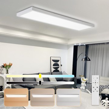 Brilagi - Dimmable LED Bathroom Ceiling Light FRAME SMART LED/50W/230V 120x30 cm 3000-6000K IP44 White + Remote Control