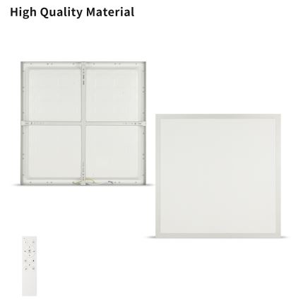 Brilagi - Dimmable Bathroom Ceiling Light FRAME SMART LED/50W/230V 60x60 cm 3000-6000K IP44 Silver + Remote Control