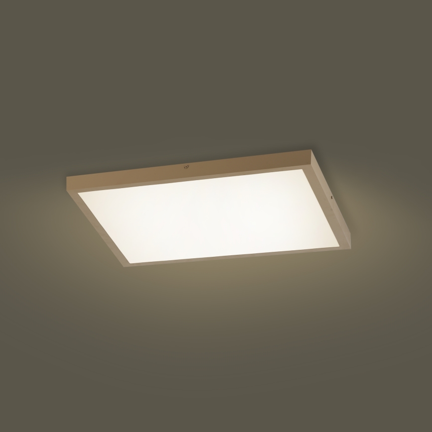 Brilagi - FRAME SMART Dimmable LED Bathroom Ceiling Light 50W/230V 60x60 cm 3000-6000K IP44 Beige + Remote Control