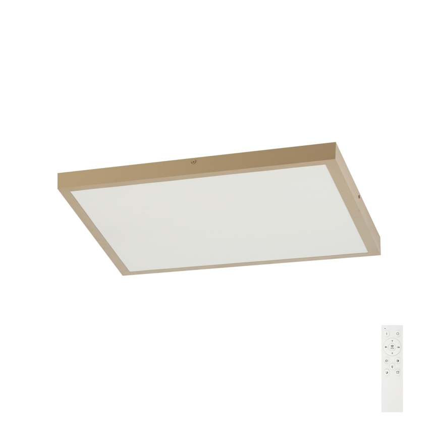 Brilagi - FRAME SMART Dimmable LED Bathroom Ceiling Light 50W/230V 60x60 cm 3000-6000K IP44 Beige + Remote Control