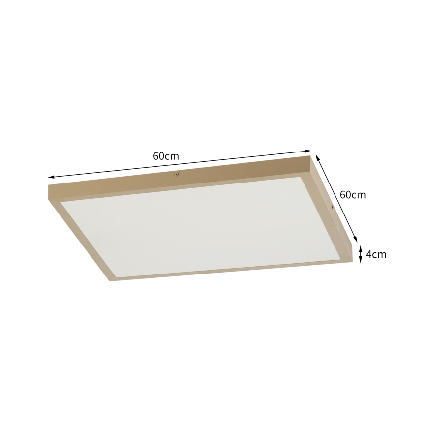 Brilagi - FRAME SMART Dimmable LED Bathroom Ceiling Light 50W/230V 60x60 cm 3000-6000K IP44 Beige + Remote Control