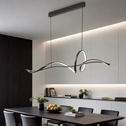 BRILAGI - LED Dimmable cable-suspended pendant light SIGNATURE LED/55W/230V 3000-6000K 120x23 cm black + remote control