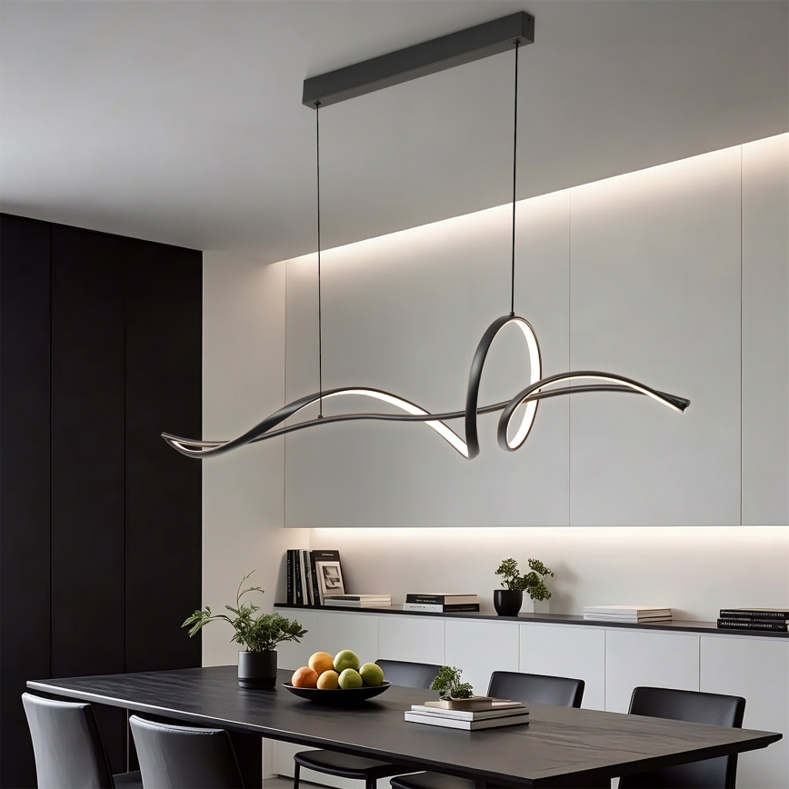BRILAGI - LED Dimmable cable-suspended pendant light SIGNATURE LED/55W/230V 3000-6000K 120x23 cm black + remote control