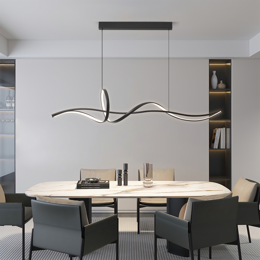 BRILAGI - LED Dimmable cable-suspended pendant light SIGNATURE LED/55W/230V 3000-6000K 120x23 cm black + remote control
