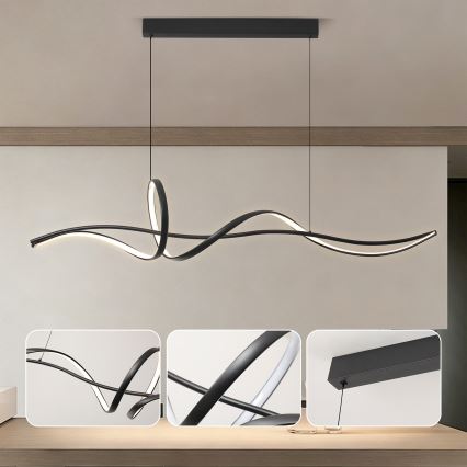BRILAGI - LED Dimmable cable-suspended pendant light SIGNATURE LED/55W/230V 3000-6000K 120x23 cm black + remote control