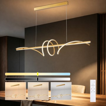 BRILAGI - Dimmable LED cable-hung pendant SIGNATURE LED/50W/230V 3000-6000K 120 cm gold + remote control