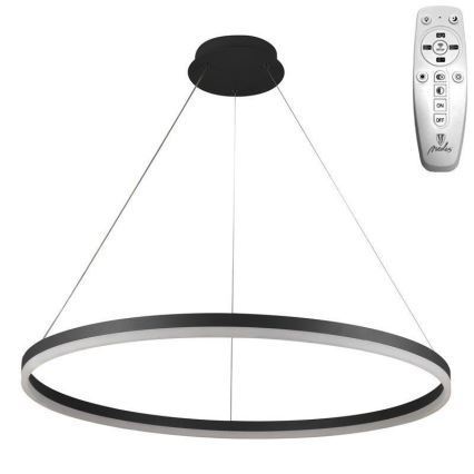 Brilagi - CIRCLE LED Dimmable Cable-Suspended Pendant LED/55W/230V 3000-6500K dia. 80 cm Black + Remote Control