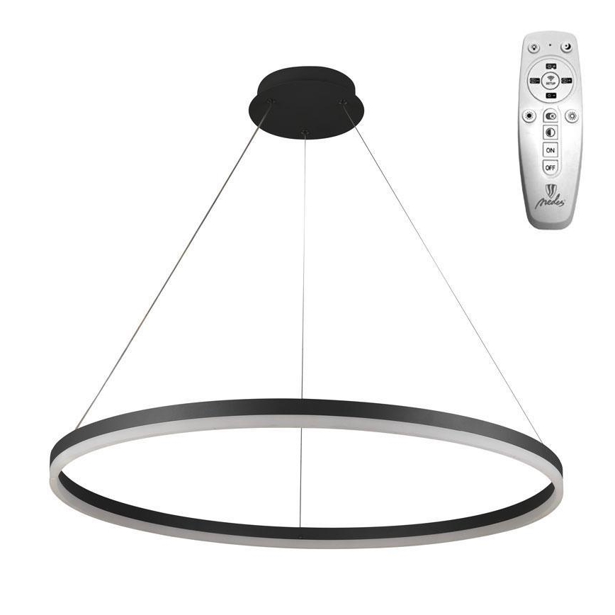 Brilagi - CIRCLE LED Dimmable Cable-Suspended Pendant LED/55W/230V 3000-6500K dia. 80 cm Black + Remote Control