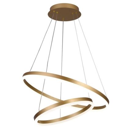 Brilagi - LED Dimmable Cable Pendant CIRCLE LED/70W/230V 3000-6500K Ø 60 cm gold + remote control