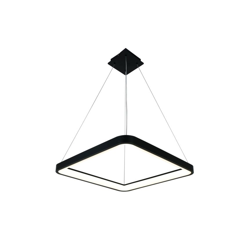 Brilagi - FALCON SLIM LED Dimmable Cable-Hung Pendant Light LED/50W/230V 3000-6500K 50x50 cm Black + Remote Control