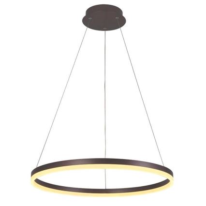 Brilagi - LED Dimmable pendant on cable CIRCLE LED/42W/230V 3000-6500K Ø 60 cm brown + remote control