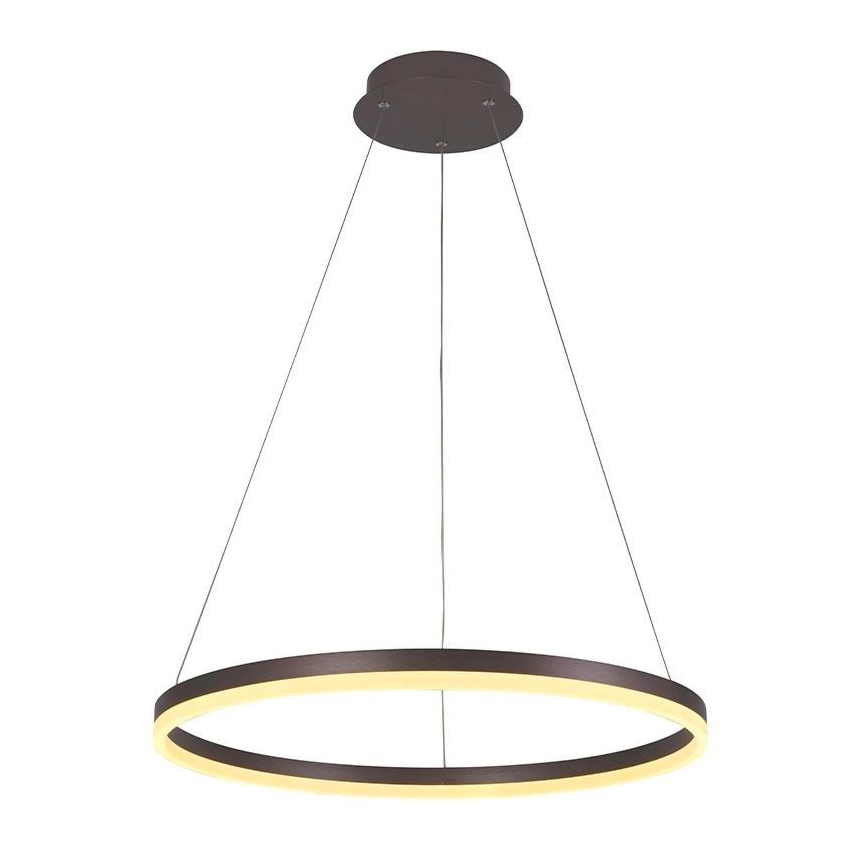 Brilagi - LED Dimmable pendant on cable CIRCLE LED/42W/230V 3000-6500K Ø 60 cm brown + remote control