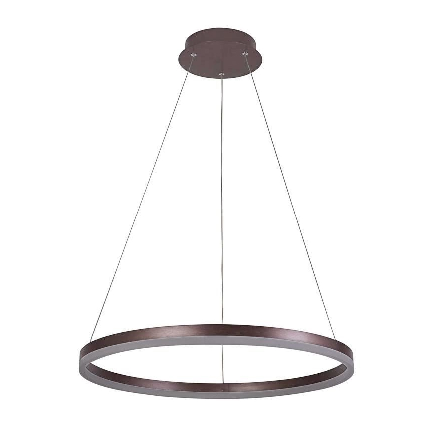Brilagi - LED Dimmable pendant on cable CIRCLE LED/42W/230V 3000-6500K Ø 60 cm brown + remote control