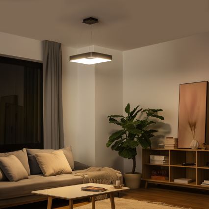 Brilagi - LED Dimmable Cable-Suspended Chandelier FALCON II LED/80W/230V 3000-6500K 40x40 cm Black + Remote Control