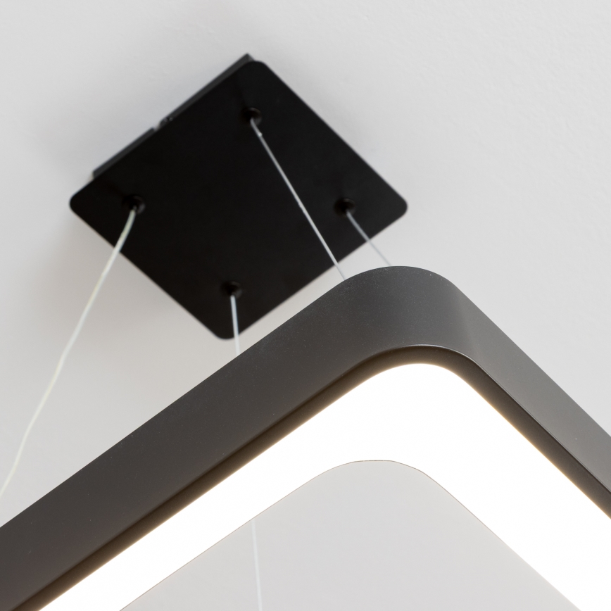 Brilagi - LED Dimmable Cable-Suspended Chandelier FALCON II LED/80W/230V 3000-6500K 40x40 cm Black + Remote Control