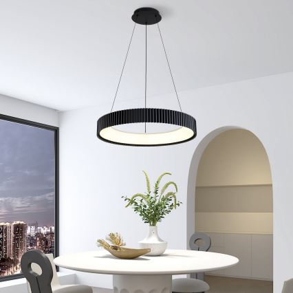 Brilagi - LED Dimmable cable pendant light FALCON MODERN LED/54W/230V 3000-6500K 60 cm diameter Black + Remote Control