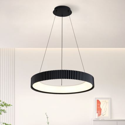 Brilagi - LED Dimmable cable pendant light FALCON MODERN LED/54W/230V 3000-6500K 60 cm diameter Black + Remote Control