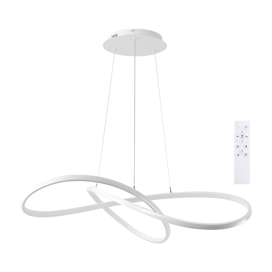 Brilagi - INFINITY LED Dimmable Cable Pendant Light LED/80W/230V 3000–6000K 80×80 cm White + Remote Control