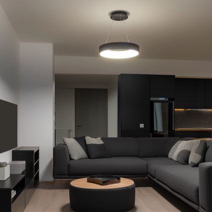 Brilagi - LED Dimmable Pendant Light on Cable FALCON LED/40W/230V 3000-6500K Ø 45 cm Black + Remote Control