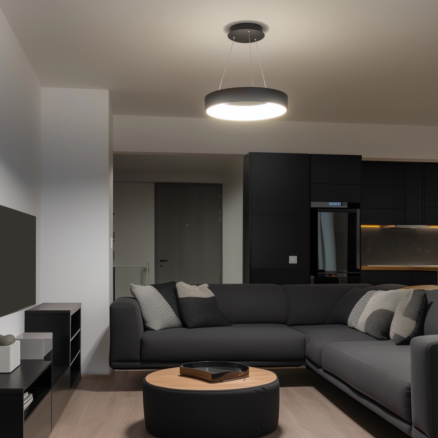 Brilagi - LED Dimmable Pendant Light on Cable FALCON LED/40W/230V 3000-6500K Ø 45 cm Black + Remote Control