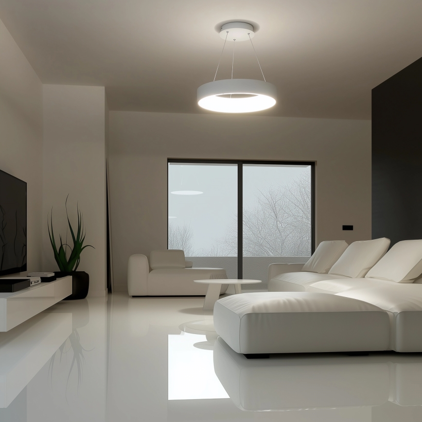 Brilagi - Dimmable LED pendant on cable FALCON LED/40W/230V 3000-6500K Ø 45 cm white + remote control