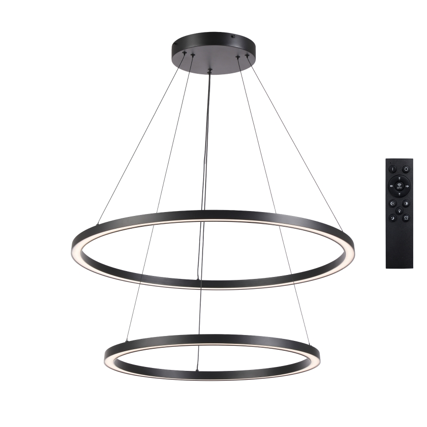 Brilagi - PORTOFINO LED dimmable cable pendant light LED/98W/230V 3000-6000K diam. 80 cm black + remote control